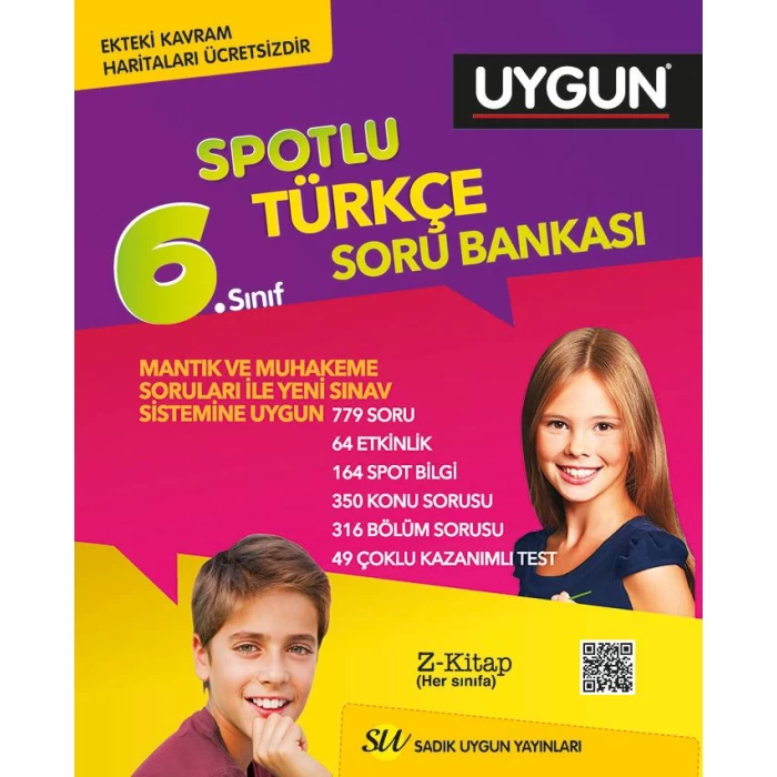 Uygun 6.Sınıf Türkçe Spotlu Soru Bankası 2019-2020