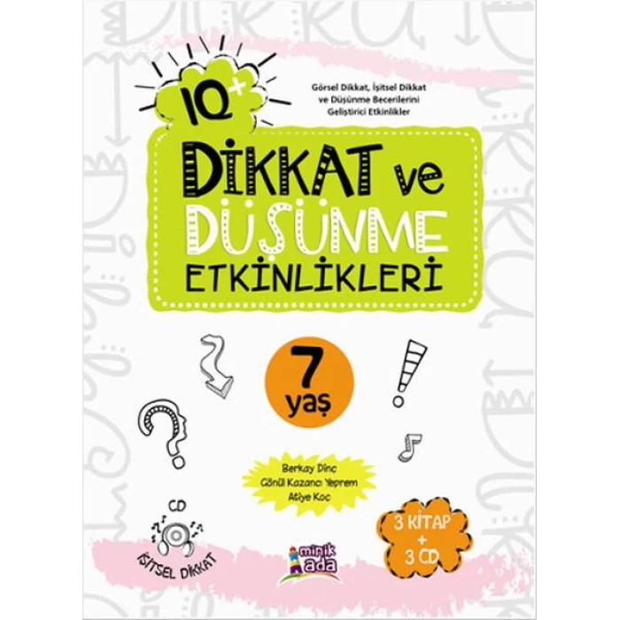 Erdem Iq Dikkat Ve Düşünme Etkinlikleri (3 Kitap) 7 Yaş