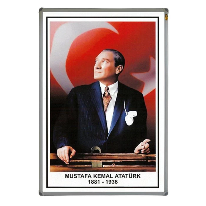 Panda Atatürk Portresi (Alüminyum Çerçeve) 35x50 ( 411 )