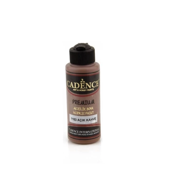 Cadence 120 Ml Su Bazlı Premiım Akrilik Boya 1153 Açık Kahve