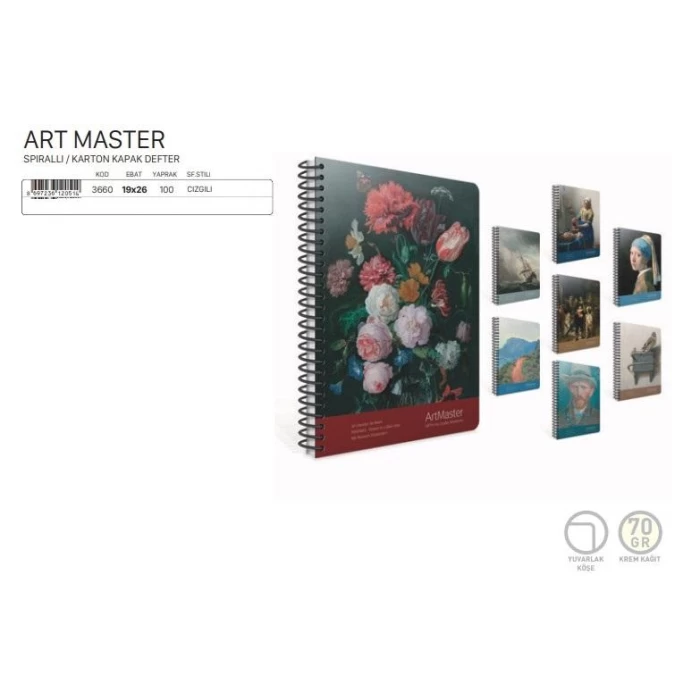 Gıpta Art Master 19x26 100 Yp Çizgili Defter 3660