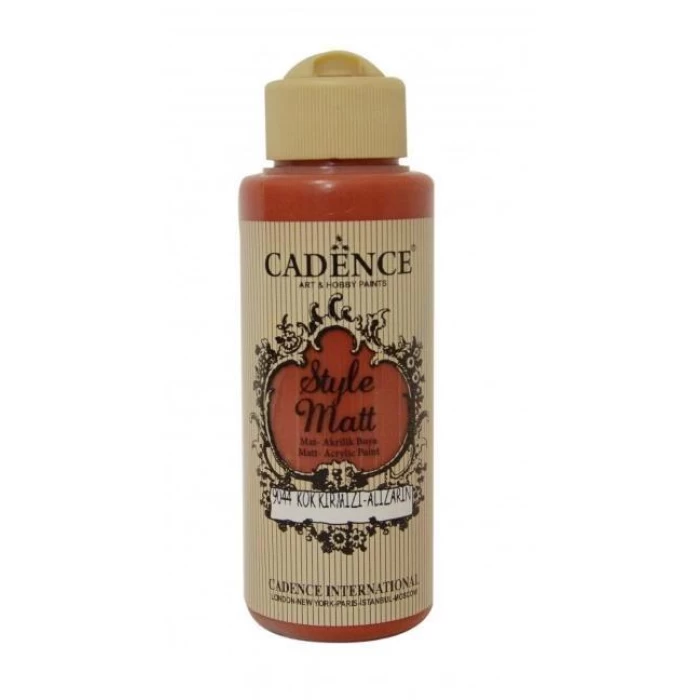 Cadence Style Mat Akrilik Boya S-9044 Kök Kırmızı 120ml