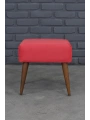 Ahşap Ayaklı 40x40 Cm Kare Puf Bench -nar Çiçeği