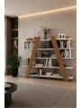 Aleyna 5 Raflı Dekoratif Kitaplık-Beyaz Meşe