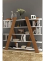 Aleyna 5 Raflı Dekoratif Kitaplık-Beyaz Meşe