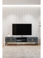 Ceylin Modern 2 Kapaklı Raflı Sehpa Lüx Tv Ünitesi-Antrasit