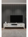 Ceylin Modern 2 Kapaklı Raflı Sehpa Lüx Tv Ünitesi-Beyaz