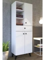 Deniz 3 Kapaklı Tek Çekmeceli Çok Amaçlı Dolap-Beyaz
