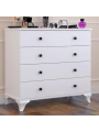 Linet 4 Çekmeceli Şifonyer-Beyaz