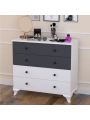 Linet 4 Çekmeceli Şifonyer-Beyaz Antrasit