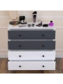 Linet 4 Çekmeceli Şifonyer-Beyaz Antrasit