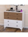 Linet 4 Çekmeceli Şifonyer-Beyaz Meşe