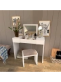 Özlem Aynalı Çekmeceli Lüx Makyaj Masası-beyaz