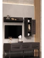 Platin Modern Kitaplıklı Tv Ünitesi