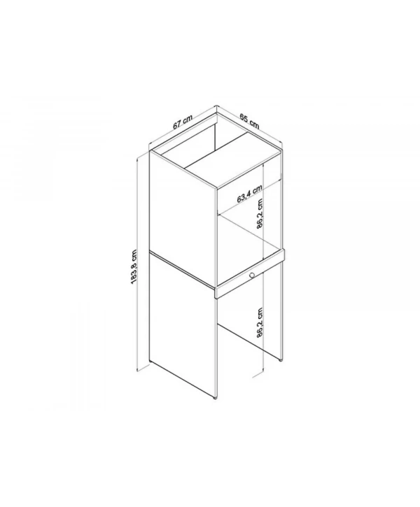 Asel Çamaşır Ve Kurutma Makinası Dolabı-Beyaz