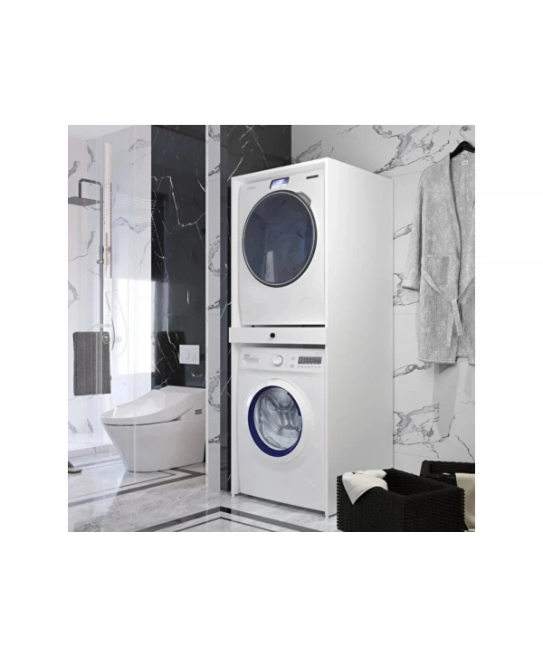 Asel Çamaşır Ve Kurutma Makinası Dolabı-Beyaz