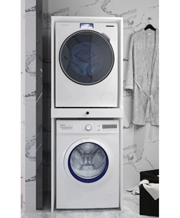 Asel Çamaşır Ve Kurutma Makinası Dolabı-Beyaz