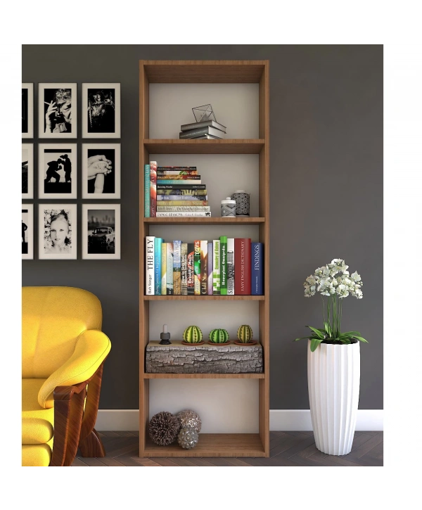 Kumsal 5 Raflı Çok Amaçlı Kitaplık-Meşe