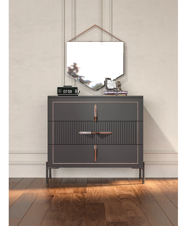 Platin 3 Çekmeceli Şifonyer-Aynalı