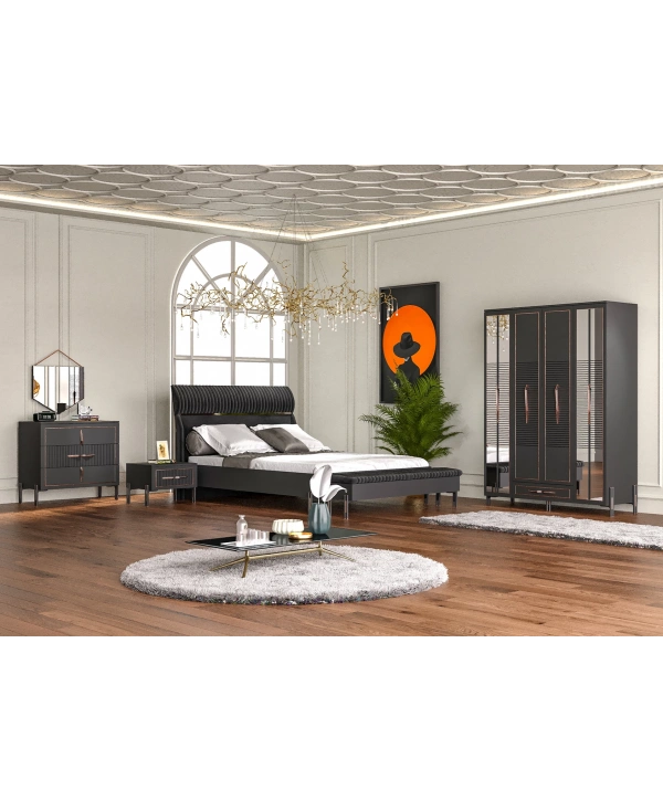 Platin 4 Kapaklı Country Gardırop