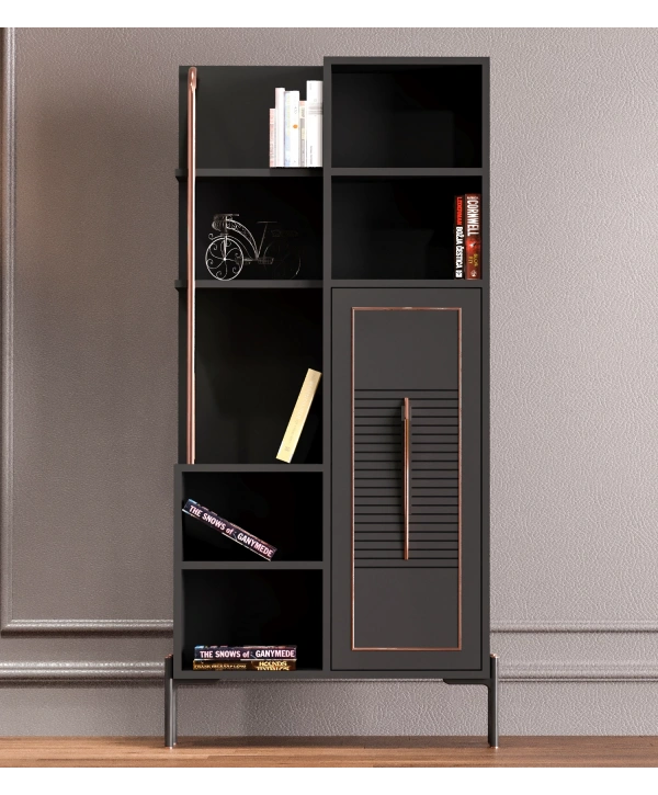 Platin 7 Raflı Lüx Dekoratif Kitaplık