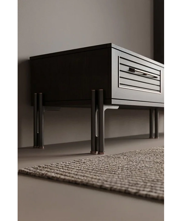 Platin Modern Kitaplıklı Tv Ünitesi