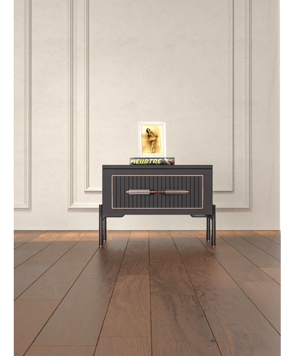 Platin Tek Çekmeceli Komodin