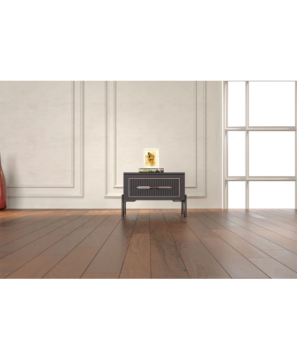 Platin Tek Çekmeceli Komodin