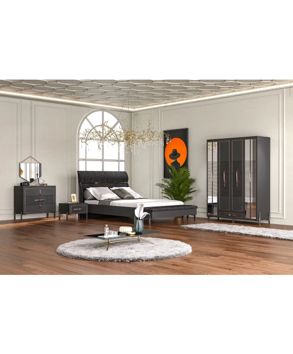 Platin Tek Çekmeceli Komodin