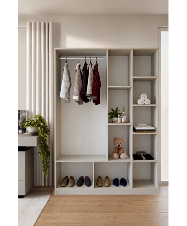 Tocco -Alya 4 Kapaklı Gardırop-Beyaz