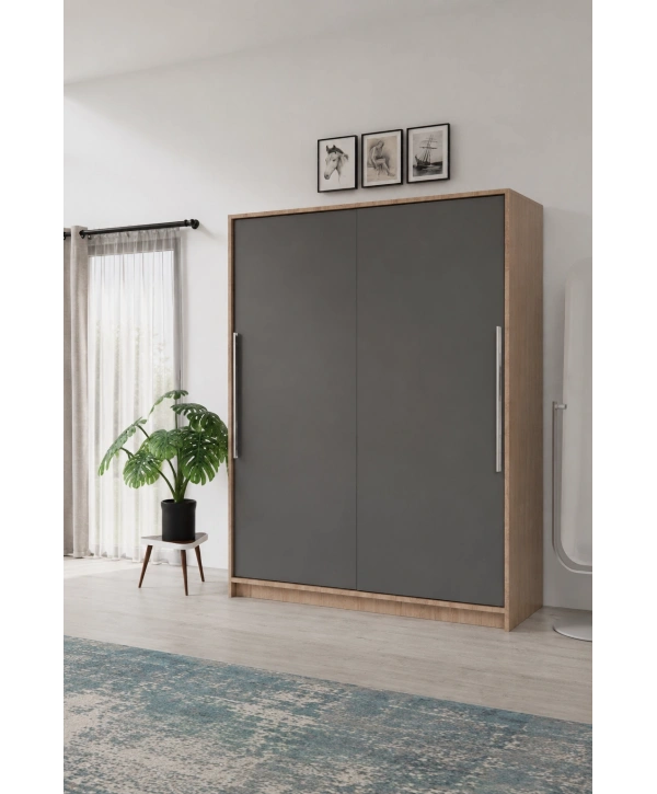 Tocco -Safir sürgülü Gardırop -Sonomo Antrasit