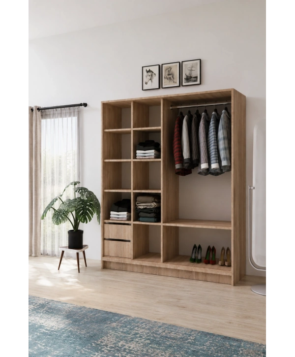 Tocco -Safir sürgülü Gardırop -Sonomo Antrasit