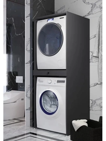 Asel Çamaşır Ve Kurutma Makinası Dolabı-Antrasit