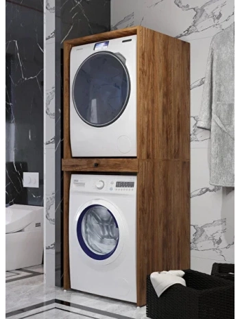 Asel Çamaşır Ve Kurutma Makinası Dolabı-Atlantik Çam