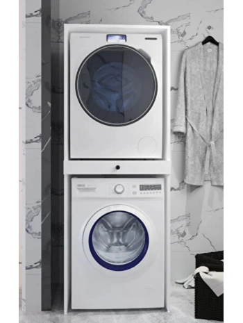 Asel Çamaşır Ve Kurutma Makinası Dolabı-Beyaz