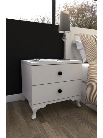 Ece 2 Çekmeceli Komidin-Beyaz