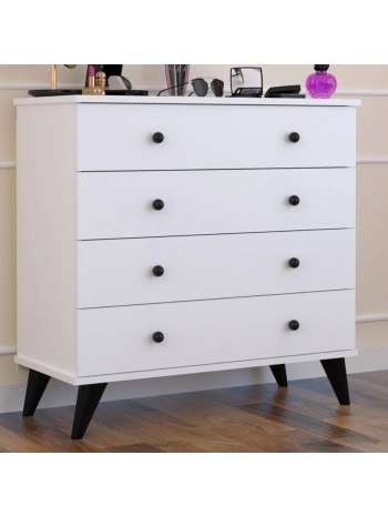 Eda 4 Çekmeceli Şifonyer-Beyaz