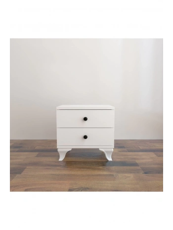 Hira 2 Çekmeceli Çok Amaçlı Komidin-Beyaz