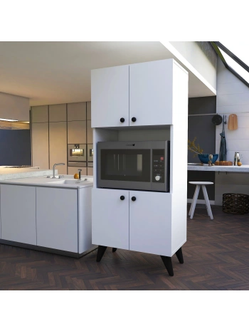 Kale 4 Kapaklı Çok Amaçlı Dolap-Beyaz