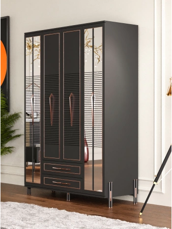 Platin 4 Kapaklı Country Gardırop