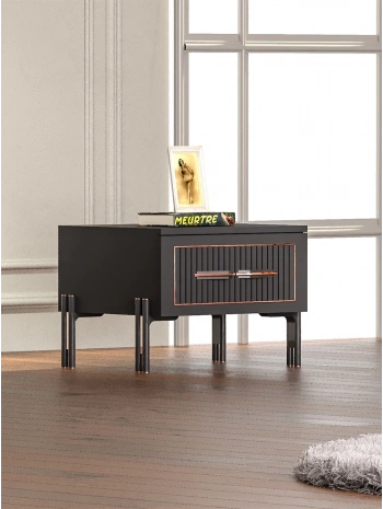 Platin Tek Çekmeceli Komodin