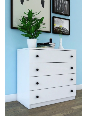 Şule 4 Çekmeceli Şifonyer-beyaz