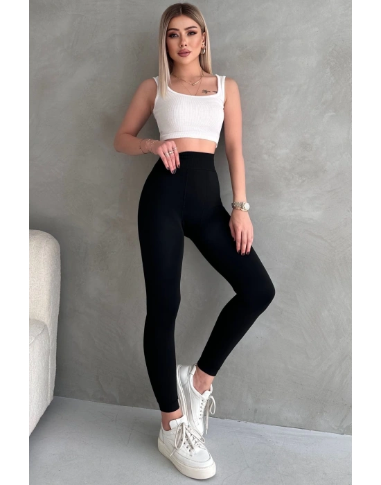 Siyah Kürk Peluşlu Kışlık Termal Sıcacık Tutan Kadın Peluş Tayt