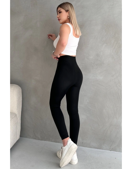 Siyah Kürk Peluşlu Kışlık Termal Sıcacık Tutan Kadın Peluş Tayt