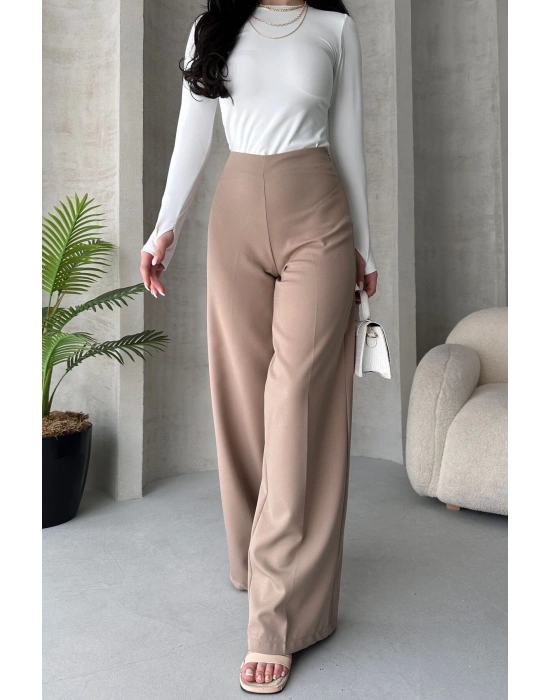 Kadın Taş Yüksek Bel Geniş Kesim Pantolon