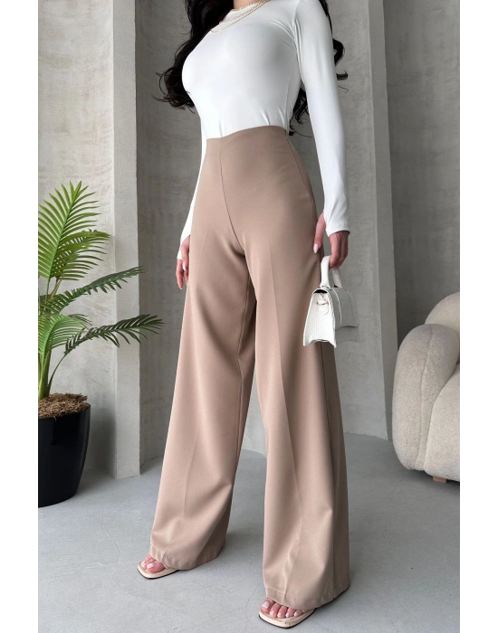 Kadın Taş Yüksek Bel Geniş Kesim Pantolon