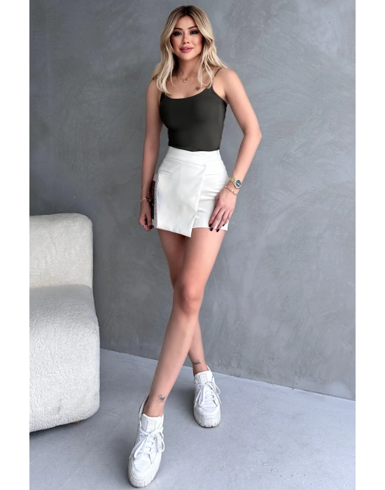 Yeşil İp Askılı Büstiyer Crop