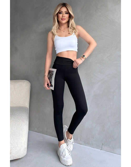 Kadın Siyah Yüksek Bel Toparlayıcı Ve Sıkılaştırıcı Tayt Yüksek Kalite Spor Ve Günlük