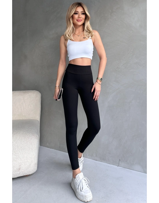 Kadın Siyah Yüksek Bel Toparlayıcı Ve Sıkılaştırıcı Tayt Yüksek Kalite Spor Ve Günlük