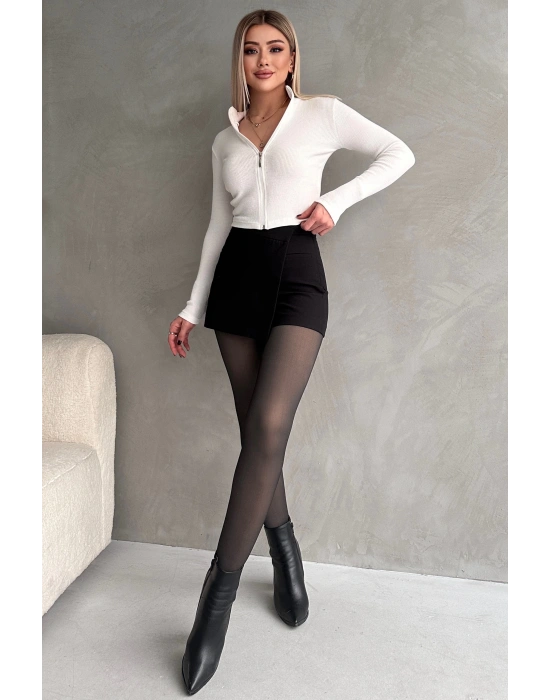 Thin Looking Termal Içi Peluşlu Siyah-ten Görünümlü Kışlık Külotlu Çorap